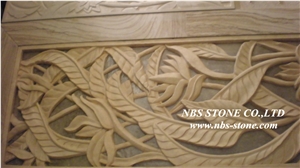 Marble Relief,Yellow Sandstone Wall Relief