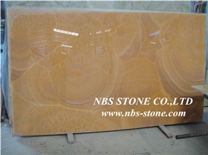 Orange Onyx Slabs & Tiles, Iran Yellow Onyx