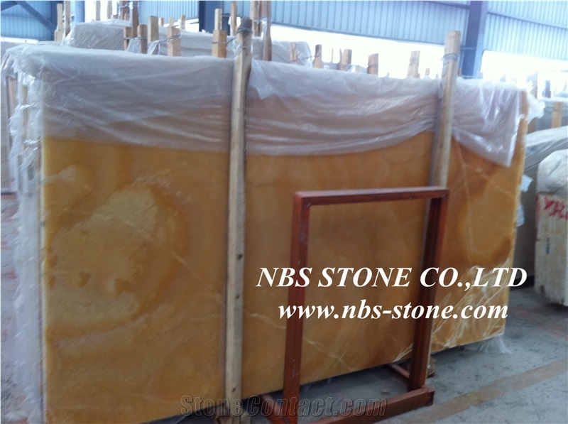 Orange Onyx Slabs & Tiles, Iran Yellow Onyx