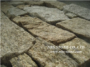 Yellow Rusty Slate Stacked Clutured Stone for Walling, Yellow Granite Cultured Stone