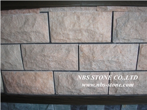Yellow Slate Mushroom Stone Walling Cladding