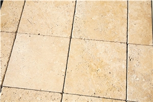 Denizli Travertine Tumbled Pattern tiles, beige travertine flooring tiles,  covering tiles 