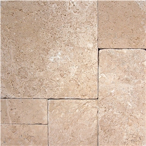 Denizli Travertine Tumbled Pattern tiles, beige travertine flooring tiles,  covering tiles 