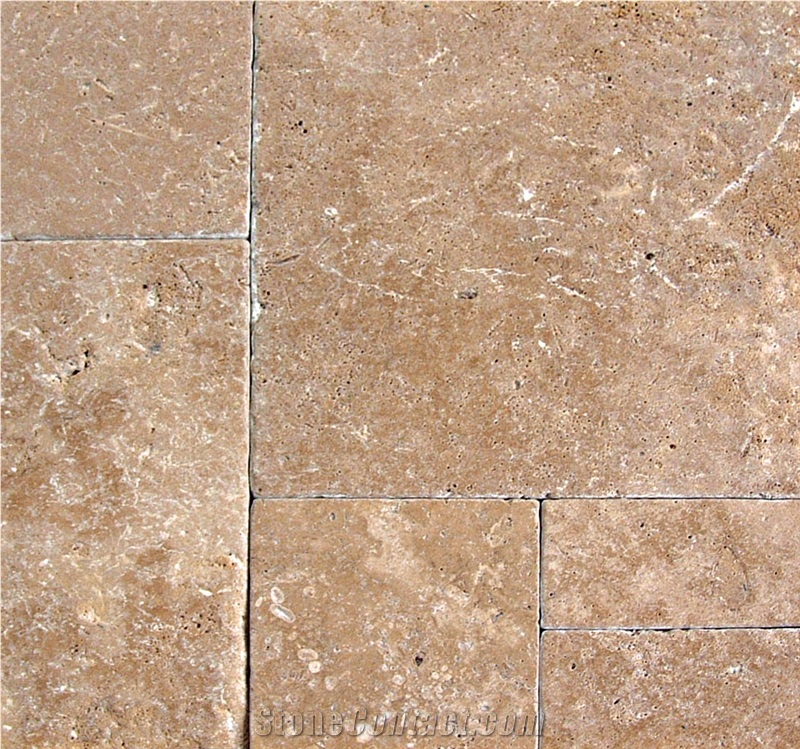 Noce Travertine Tumbled Tiles & slabs, brown travertine flooring tiles, tiles pattern 