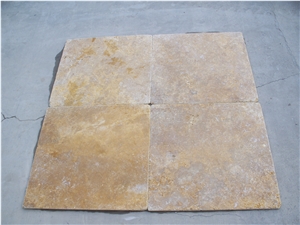 Noce Travertine Tumbled Tiles & slabs, brown travertine flooring tiles, tiles pattern 