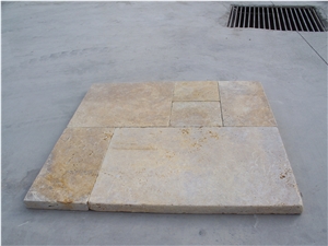 Noce Travertine Tumbled Tiles & slabs, brown travertine flooring tiles, tiles pattern 