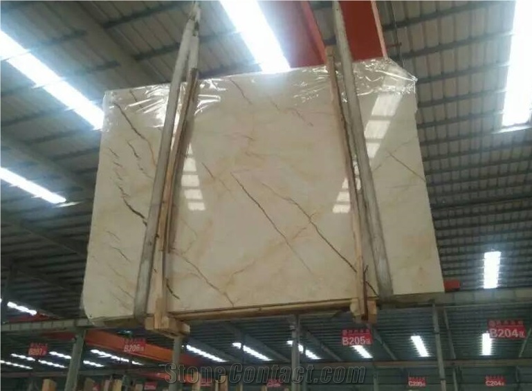 Sofitel Gold Marble Crema Evita Marble Slab Tiles,Turkey Beige Marble Panel Villa Wall Cladding Floor Covering Pattern Interior Stone Less Vein
