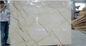 Sofitel Gold Marble Crema Evita Marble Slab Tiles,Turkey Beige Marble Panel Villa Wall Cladding Floor Covering Pattern Interior Stone Less Vein