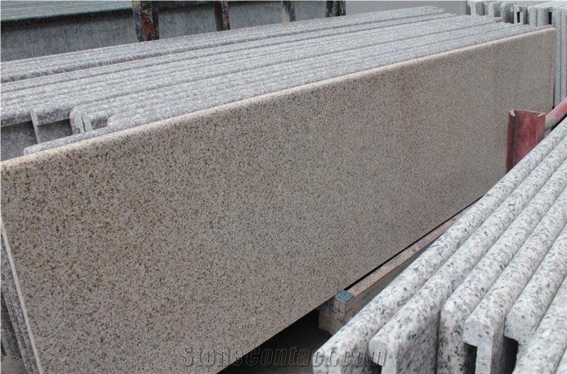 G682 Granite Countertop,China Yellow Granite Countertop,Rust Yellow Granite Kitchen Top