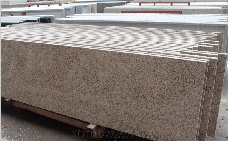 G682 Granite Countertop,China Yellow Granite Countertop,Rust Yellow Granite Kitchen Top