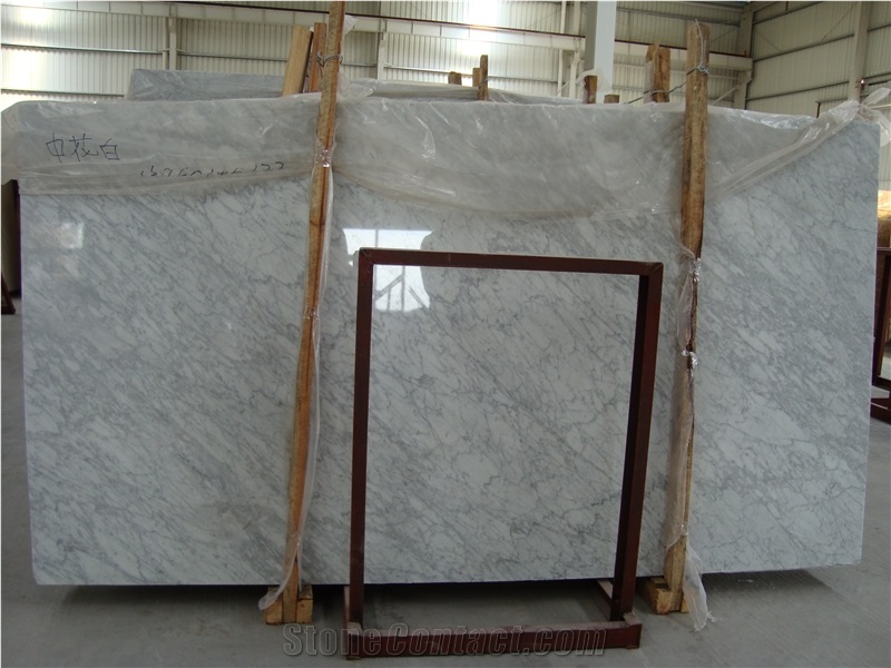 Bianco Carrara Venato Italy White Marble Machine Cutting Tiles,Polishing Slabs for Interior Walling Panel,Floor Covering Hotel Lobby