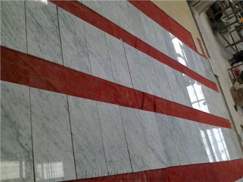 Bianco Carrara Venato Italy White Marble Machine Cutting Tiles,Polishing Slabs for Interior Walling Panel,Floor Covering Hotel Lobby