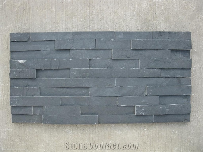 Black Slate Wall Panel & Cultured Stone Slabs & Tiles