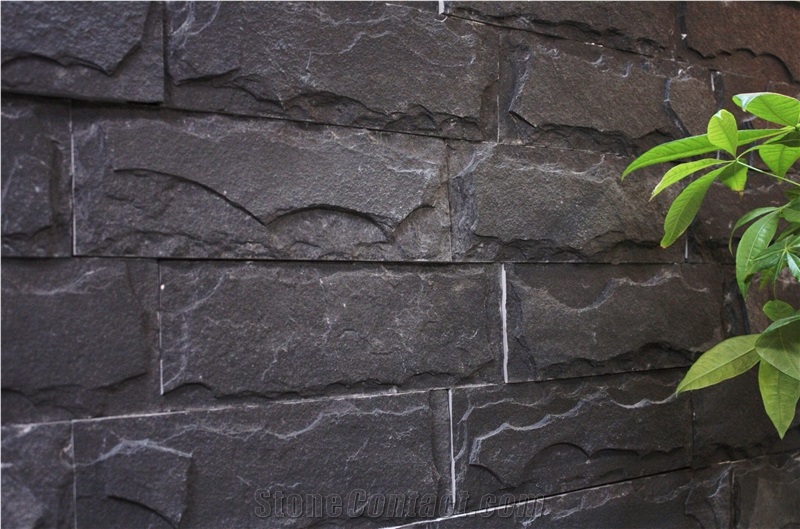 Black Slate Wall Panel & Cultured Stone Slabs & Tiles