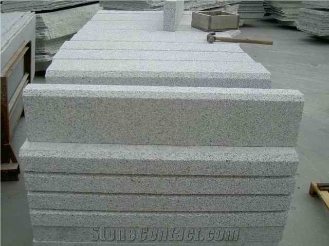 Chinese Grey G603 Granite Kerbstones,Flamed Stone Pavers