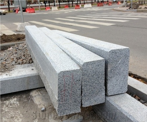 Chinese Grey G603 Granite Kerbstones,Flamed Stone Pavers
