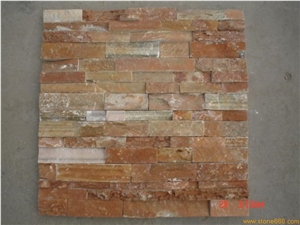 Culture Slate Tile,China Slate Panel,Yellow Slate Panel,Rusty Culture Stone,Rusty Slate Corner,Slate Cultured Stone