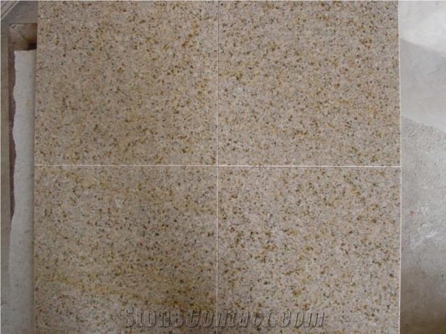 G682 Rusty Stone,Yellow Granite Stone Pavers,Yellow Cube Stone,Yellow Paving Stone