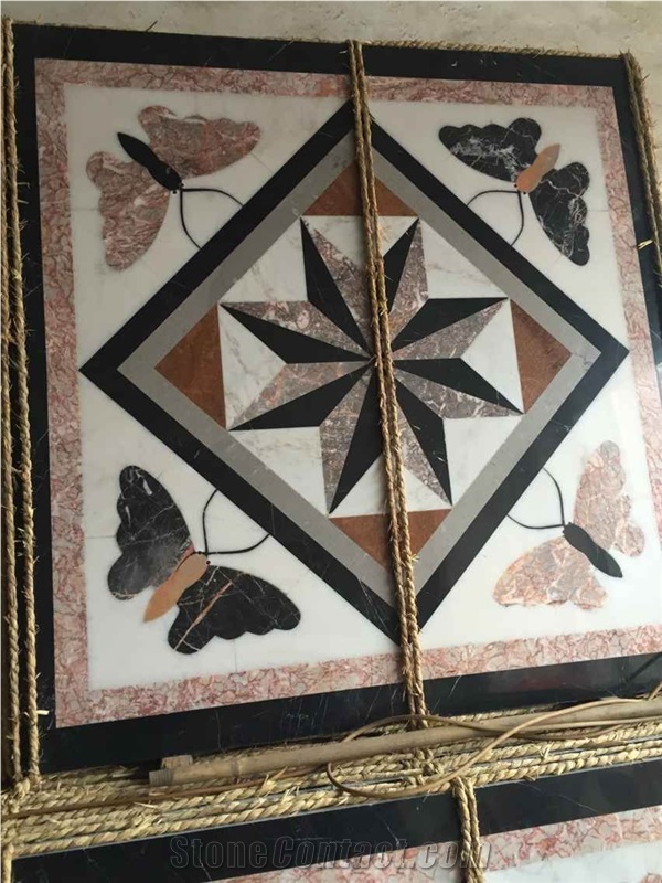 Multicolor Marble Medallion,Mosaic Medallion,Floor Medallion,Square or Round Medallion