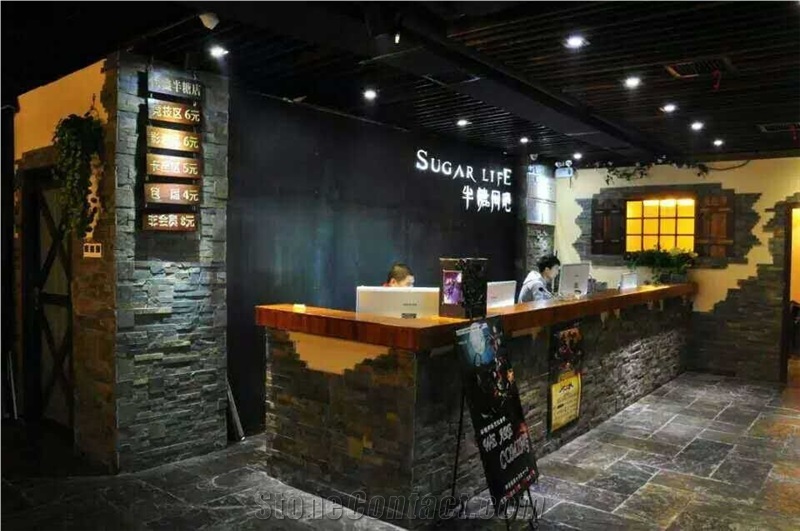 Natural Surface Chinese Rust Slate Cultured Stone,Wall Cladding,Stacked Stone Veneer Clearance