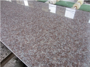 China Cheap Granite G687 Peach Red,Cherry Pink,Cherry Brown,Polished Granite Long Slabs,60cm/70cm/80cm Height,Length 240cm up