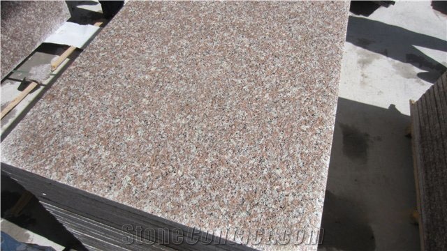 China Cheap Granite G687 Peach Red,Cherry Pink,Cherry Brown,Polished Granite Long Slabs,60cm/70cm/80cm Height,Length 240cm up