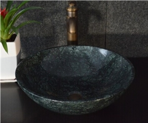 Best Natural Stone Wash Basin & Sink by Marble for Outdoor & Indoor,Dark Green Granite Water Wash Basin Sink