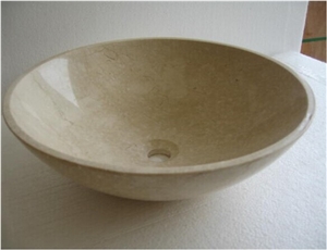 Best Natural Stone Wash Basin Sink by Marble for Outdoor Indoor,Egypt Crema Basin