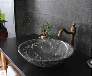 Best Natural Stone Wash Basin & Sink for Outdoor & Indoor,Hang Grey Marble Water Wash Basin & Sink