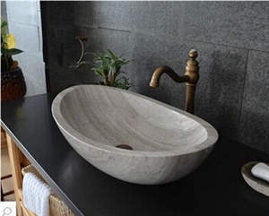 Best Natural Stone Wash Basin & Sink for Outdoor & Indoor,Wooden Grey Sandstone Water Wash Basin & Sink