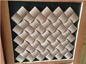 Chinese Sandstone Mosaic Tile Price, Beige Sandstone Mosaic