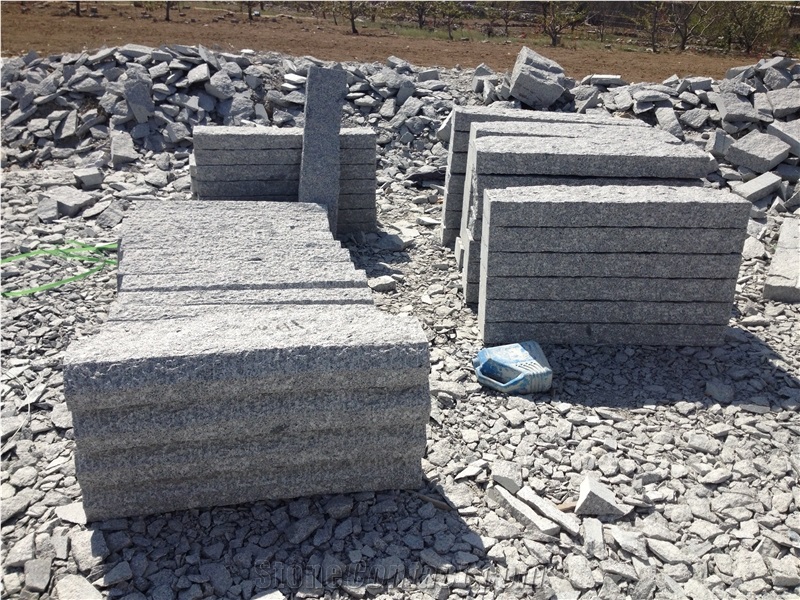 Lowest Prices China Shandong Light Grey White G341 Cheap Granite Kerbstone, Curbstone in Natural Finish/Flamed Finish for Road Side Kerb, Outdoor Natural Stone Use, Wodoen Pallet Pack, Manufacturer