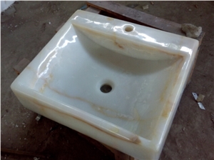 Natural China White Onyx Water Wash Basins & Sinks, Square Basin,Natural Stone Basin