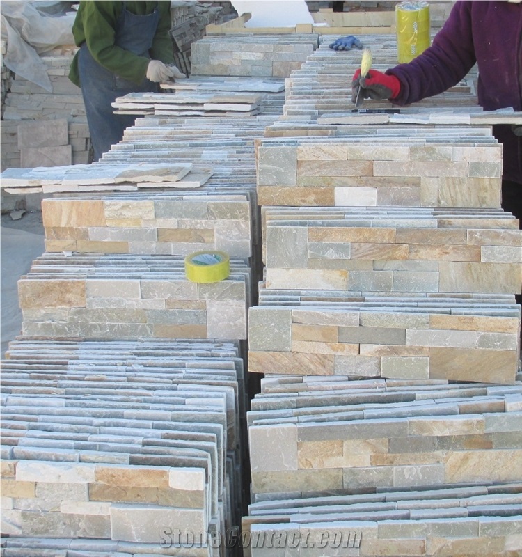 Natural Culture Stone Rusty Slate Stone Wall Cladding for Decoration