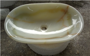 Natural Onyx Stone Water Wash Basin Sink,Onyx Basin,Oval Basin,Natural Stone Basin