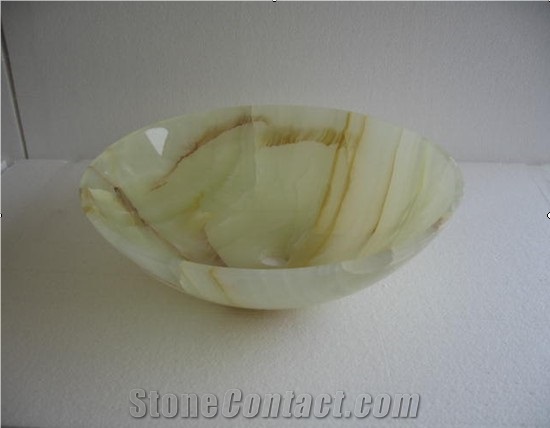 Natural Onyx Stone Water Wash Basin Sink,Onyx Basin,Round Basin,Natural Stone Basin