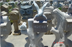 Natural Stone Granite Mailbox Lettter Boxes, Grey Granite Lettter Boxes