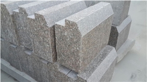 Red Leopard Skin Diamond Granite Kerbstone,New Red Granite Curbstone,Granite Kerbstone