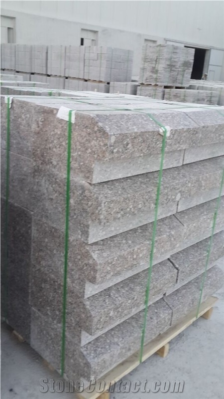 Red Leopard Skin Diamond Granite Kerbstone,New Red Granite Curbstone,Granite Kerbstone