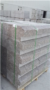 Red Leopard Skin Diamond Granite Kerbstone,New Red Granite Curbstone,Granite Kerbstone