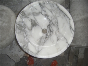 Stone Basin,Arabescato Marble Wash Basin Sink.Marble Basin