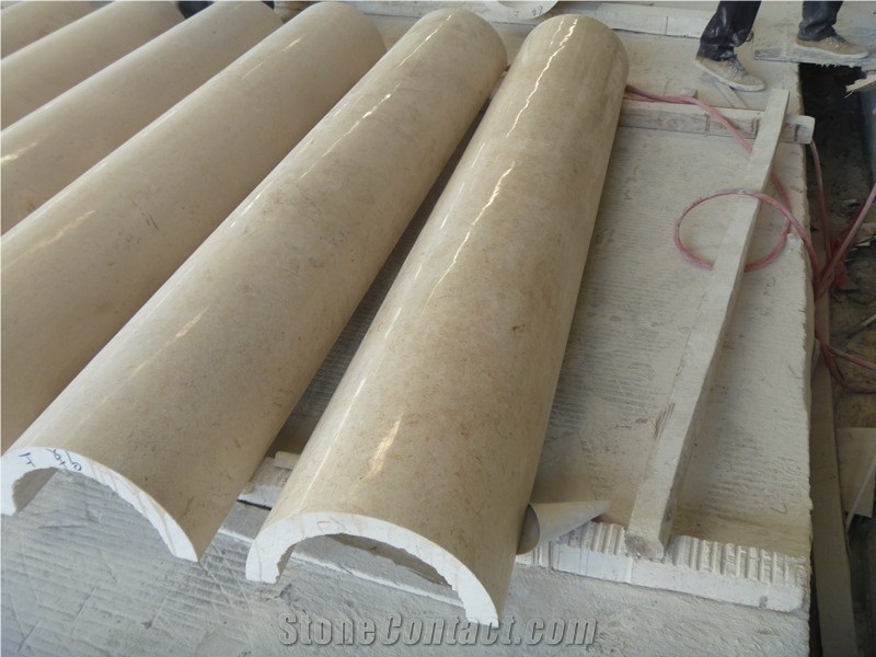 Beige Marble Column,Empty Marble Column,Stone Post