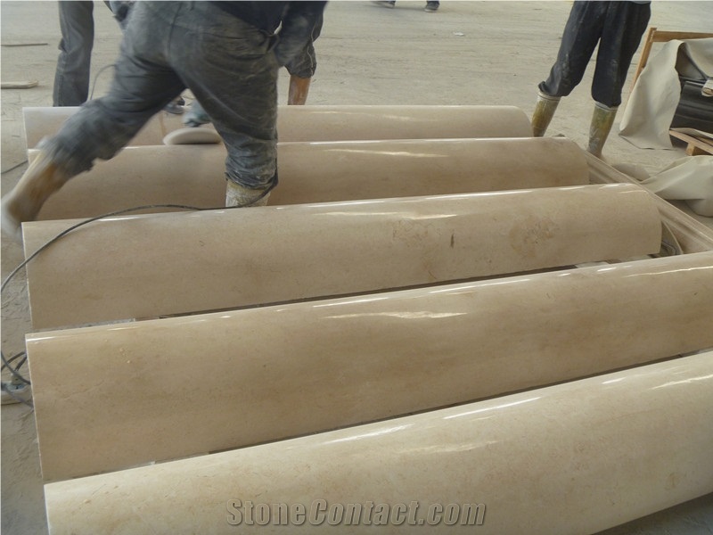 Beige Marble Column,Empty Marble Column,Stone Post
