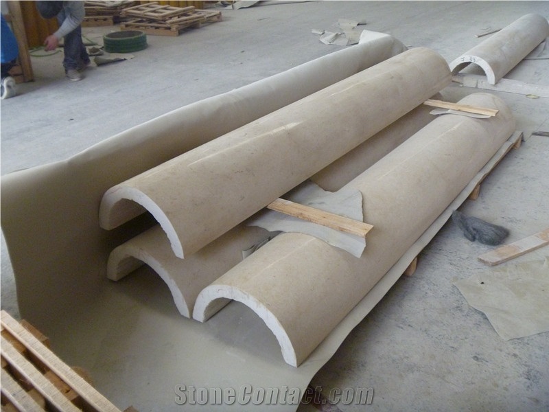 Beige Marble Column,Empty Marble Column,Stone Post