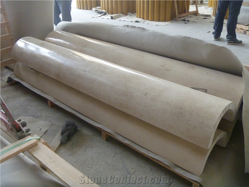 Beige Marble Column,Empty Marble Column,Stone Post