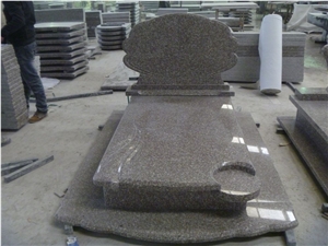 G664 Granite Tombstone&Monument,Chinese Polished Heastone,Western Style Monuments,Double Monuments