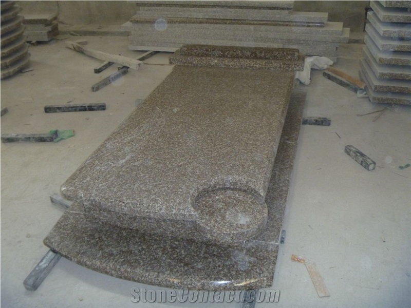 G664 Granite Tombstone&Monument,Chinese Polished Heastone,Western Style Monuments,Double Monuments