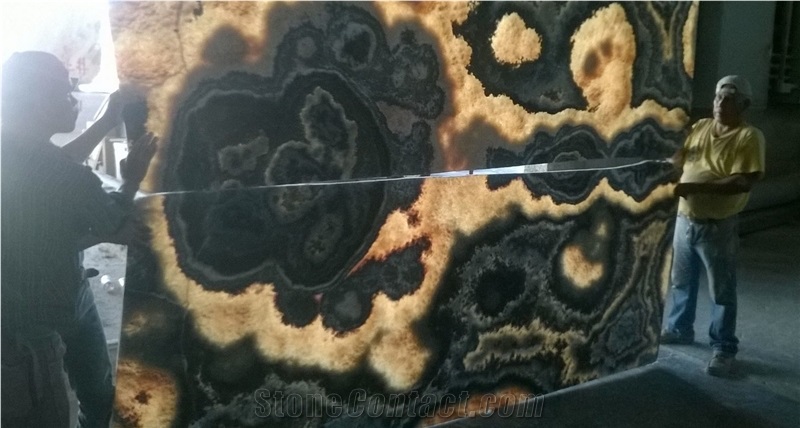Onyx Black Exotic, Black Mexico Onyx Slabs & Tiles