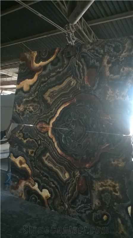 Onyx Black Exotic, Black Mexico Onyx Slabs & Tiles