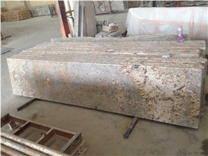 New Granite Countertop Juparana Bordeaux River White Colombo Gold Granite Kitchen Islands Tops